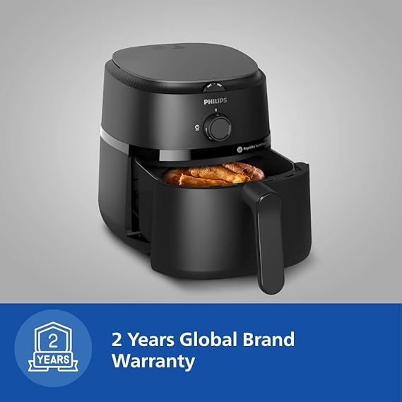 PHILIPS Air Fryer NA120/00, uses up to 90% less fat, 1500W, 4.2 Liter, with Rapid Air Technology , Large