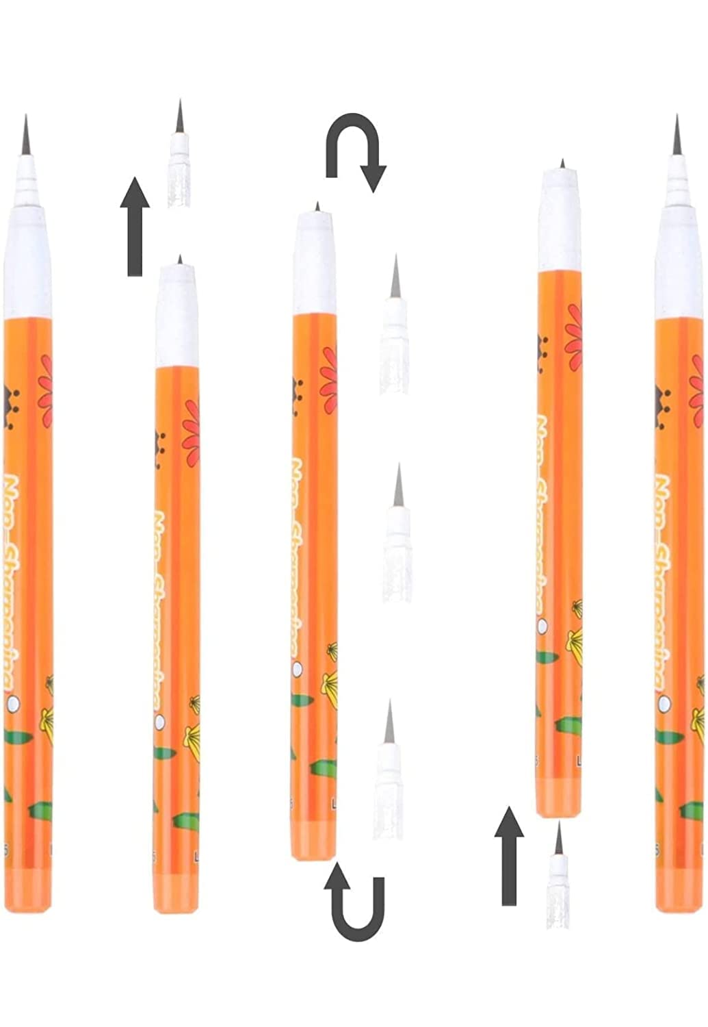 AMKAY Whistle Push Pencil Non Sharpening for kids for Return Gift Pencil Pack of 5