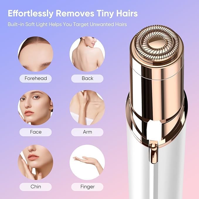 BLACK OLIVE® Facial Hair Remover Machine For Women - Face, Chin, Cheek, Eyebrow, Upper Lip Hair Remover for Women, USB RECHARGEABLE Epilator Machine for Women