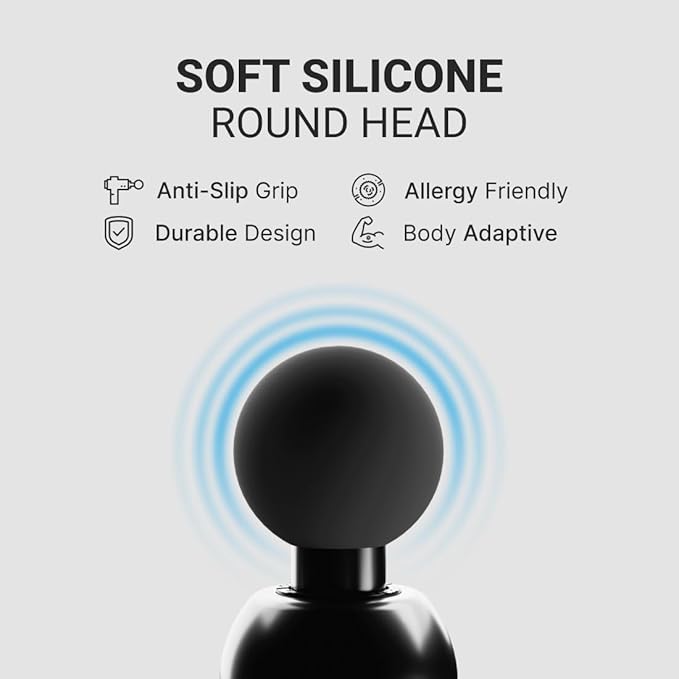 Cult Volt Neo Gun massager Silicone Head, 4000mAh Battery, Pain Relief, Deep Tissue Full Body Gun Massager