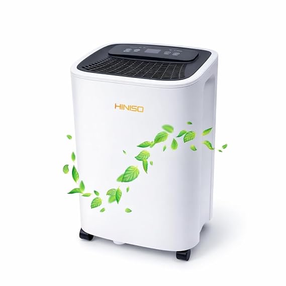 HINISO 10L Smart Compressor Dehumidifier for Home & Basement up to 2000 Sq.ft with WiFi Remote App Control, Auto Defrost, Overflow Protection, Timer & 2.5L Tank (SD)