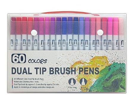 Scoffco Double Tip Brush Pen 60 Color