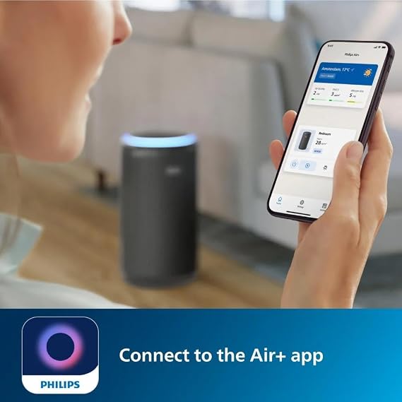 PHILIPS 3200 Series Smart Air Purifier with Remote Scheduling (App Control with Wi-Fi, Dark Slate),Black (SD)