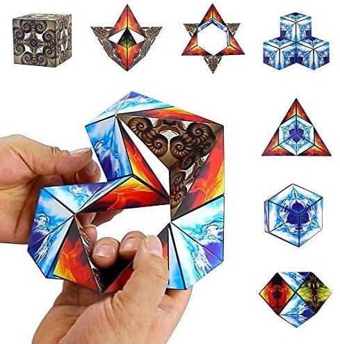 Magic Cube Shape Shifting Puzzle Box - Magnetic Cube Puzzle Fun Cube - Fidget Cube Mind-Challenging Fun Game Magnetic Cube