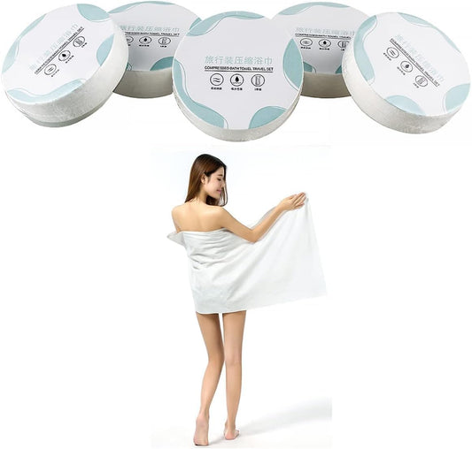 House Tools Pack of 1 Compressed Towel Tablets, Portable Travel Washcloth for Camping Hiking Backpacking or Traveling, Extra Large and Thick Magic Expand Bath Towel Tablet