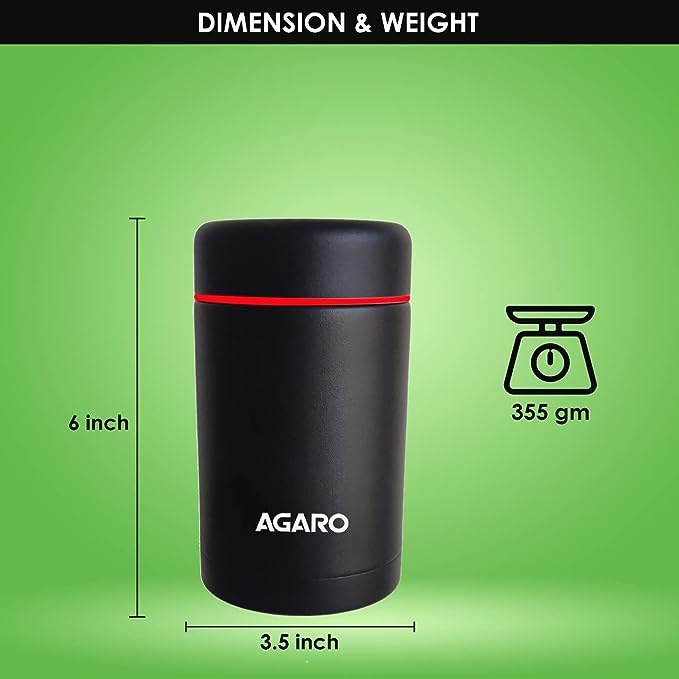 AGARO Grace Soup Flask 500ml Black