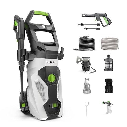 [Upgraded 2026] DYLECT® Ultra Power Max High Pressure Car Washer | 2000W | 160 Bar | 7L/Min Flow Rate | 8m Outlet Hose | Now with Precision Adjustable Foam Blaster | Incl. 10 Accessories (RD)
