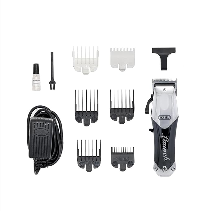Wahl Launch Trimmer; Professional; Lithium-Ion Cord/Cordless, 6000 RPM Motor, T-Wide Detachable Blade, Lightweight and Compact, Smart LED Indicator, 2 Hours Runtime, 2 Years Warranty