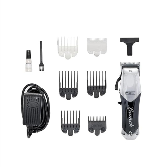 Wahl Launch Professional Clipper, Cord/Cordless Operation, 6000 RPM Powerful Motor, Full Steel Taper Blade, Lightweight and Compact, Smart LED Indicator, 2 Hours Runtime, 2 Years Warranty, 02240L-024
