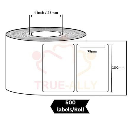 Kiya 100x75  direct thermal 500 label is a popular size for shipping and product labeling in e-commerce. These labels are commonly used for shipping labels