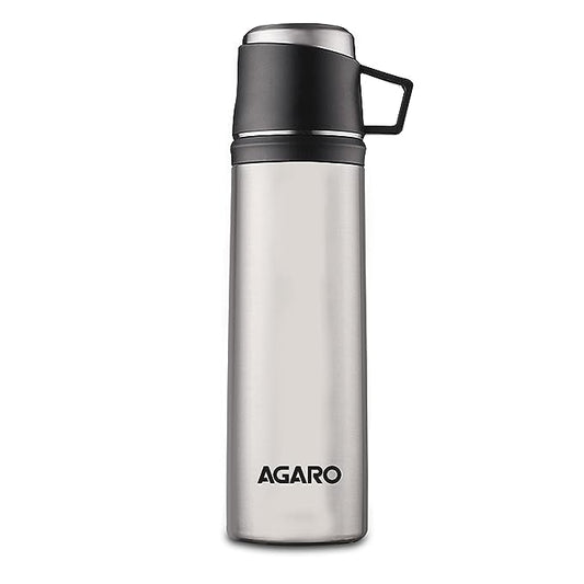 AGARO Supreme Vacuum Flask 800ml Steel Finish