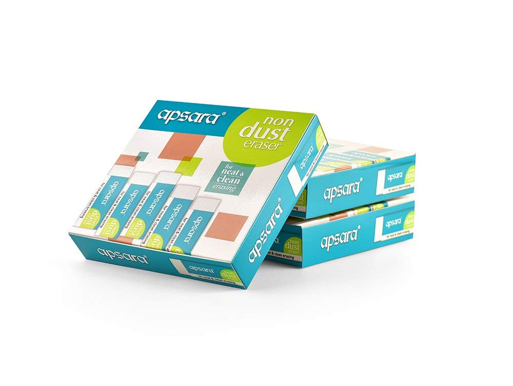 Apsara Non Dust Jumbo Erasers - Pack of 10