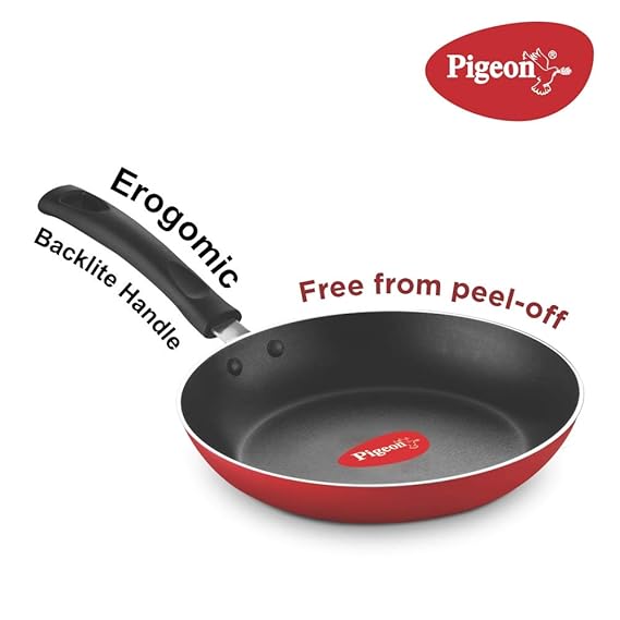 Pigeon Aluminium Nonstick Duo Pack Flat Tawa 250 and Fry Pan 200 Gift Set
