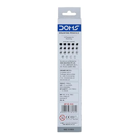 DOMS Drawing & Sketching 8B Graphite Pencils | Extra Dark Graphite Pencil for Drawing, Shading & Sketching