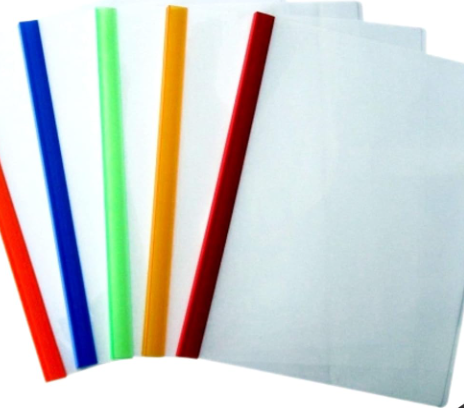 KIYA Strip File Natural Clear Transparent A4 Size File Folder (Pack of 10 Pcs)