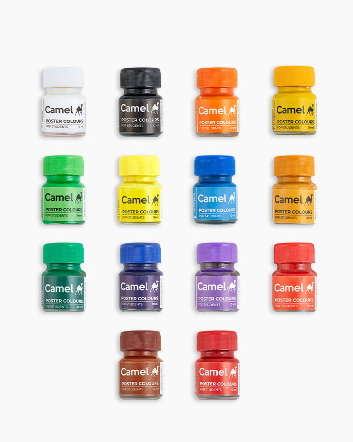 Camlin Poster Colours 14 Shades Set – Smooth, Vibrant & Easy to Use | Ideal for School Projects & Art |