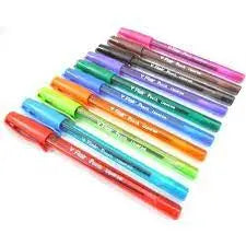 Flair Peach Liquid Ink Ball Pen (10 Pieces Assorted Colours ) - Image #6