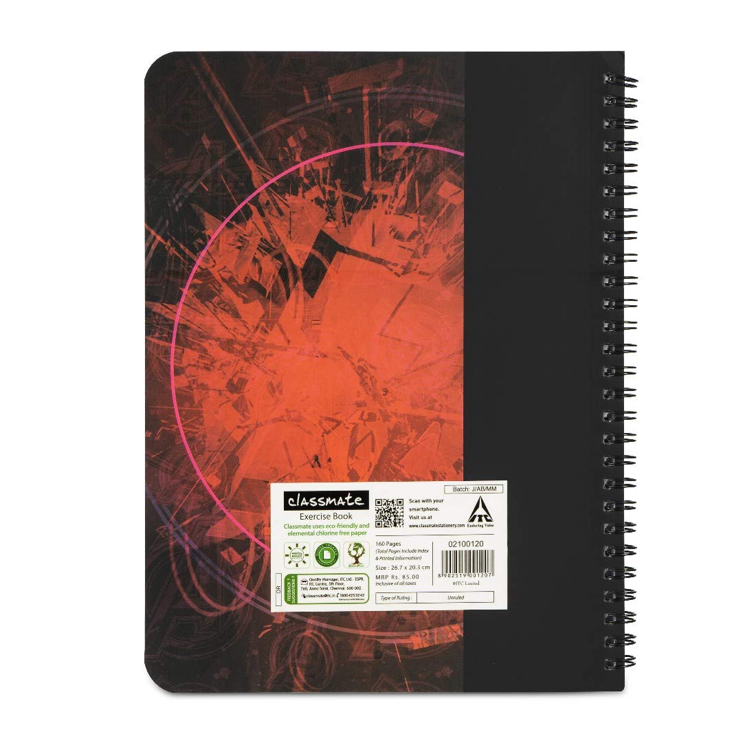 Classmate Pulse Spiral Notebook - Soft Cover | Spiral Notebook | Single Line | Pack of 1