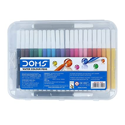 DOMS AQUA WATERCOLOR SKETCHPENS 24SHADES MIX ASSORTED COLOURS