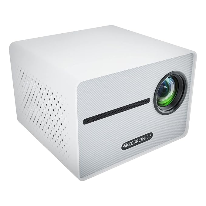 Zebronics PIXAPLAY 20 LED Projector with FHD 1080p, HDMI, USBx2, Aux Out, Bluetooth v5.1, Upto 431 cm Screen Size, Built-in-Speaker, 3000 Lumens and a Compact Design ZEBPIX20