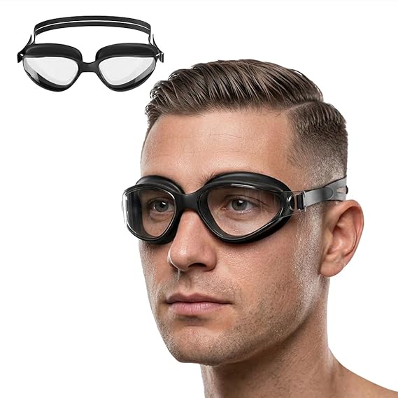 Lifelong Swimming Goggles for Men & Women | Swim Goggles for Adults with Adjustable Strap | UV Protection & Anti-Fog Swimming Glasses | Silicone Swim (ASL)