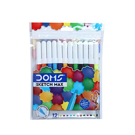 DOMS SKETCH MAX 12SH POUCH PACK Non-Toxic Water Colour Sketch Pens