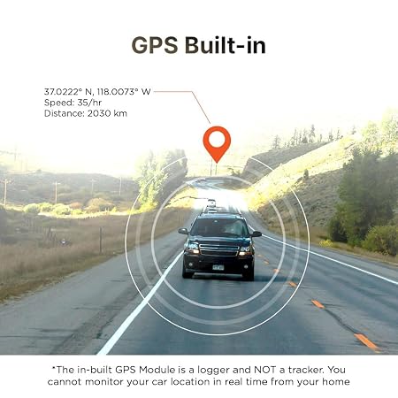 Qubo Car Dash Camera Pro (with GPS Logger) Dash Cam | from Hero Group | Made in India | Full HD 1080p | Wide Angle View | G-Sensor | Wi-Fi | Emergency Recording | Supports Up to 256 GB SD Card (SD)