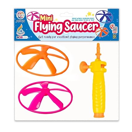 Ratna's Mini Flying Saucer Flies Upto 40 Feet High Spinnig Flying Toy for Outdoor Play for KidsRatna's Mini Flying Saucer Flies Upto 40 Feet High Spinnig Flying Toy for Outdoor Play for Kids