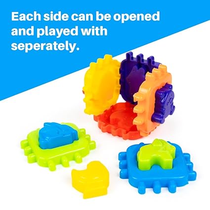 Ratna's Educational Nursery Cube for Kids. 6 Animal Moulds with Interlocking Cube