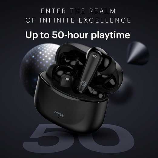 Noise Buds VS106 Truly Wireless in-Ear in Ear Earbuds with 50H Playtime, Quad Mic with ENC, Instacharge(10 min=200 min),Ultra-Low Latency(up to 40ms), 10mm Driver, and BT v5.3  (SD)