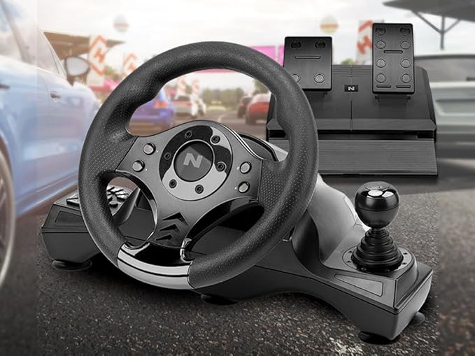 Nitho Drive PRO V16 Gaming Racing Wheel with Shifter and Floor Pedals, Steering Wheel for PC, PS4, Xbox One, Xbox Series X|S, Nintendo Switch, 270 Degree Driving Car Simulator