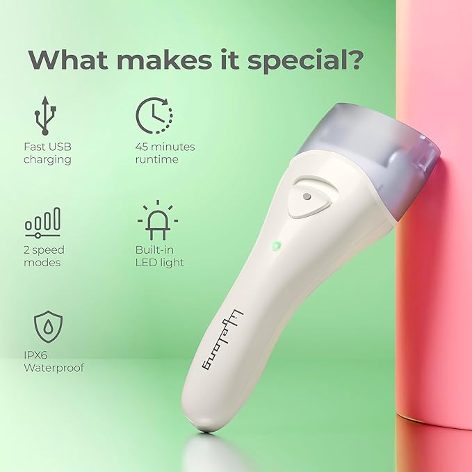 Lifelong Callus Remover for Feet Electronic with 3Heads |Rechargeable Foot Scrubber for Dead, Hard Skin Remover |Waterproof Pedicure Tool Kit for Women |2-Speed Foot Filer | Crack Heel Repair Machine