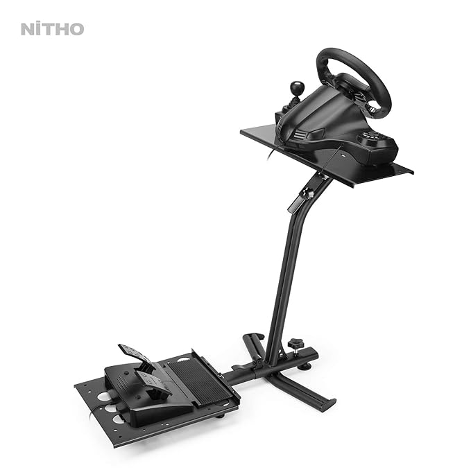 Nitho Alloy Steel RS-2 Drive Pro Stand 3, Adjustable Racing Wheel Gear Shifter Pedal Supporter for Logitech G29/G920/G923/G27/G25 Thrustmaster...