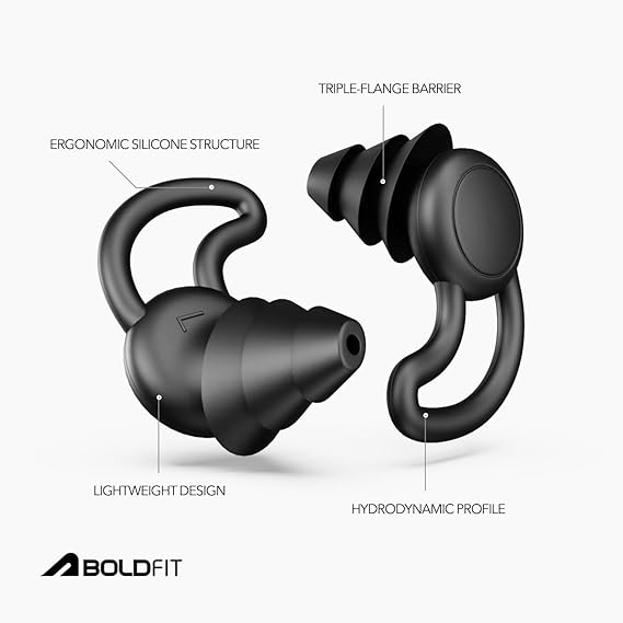 Boldfit Swimming Nose Clip & Ear Plug Set Silicone Swimming for Men & Women for Ear Protection from Water (ASL)