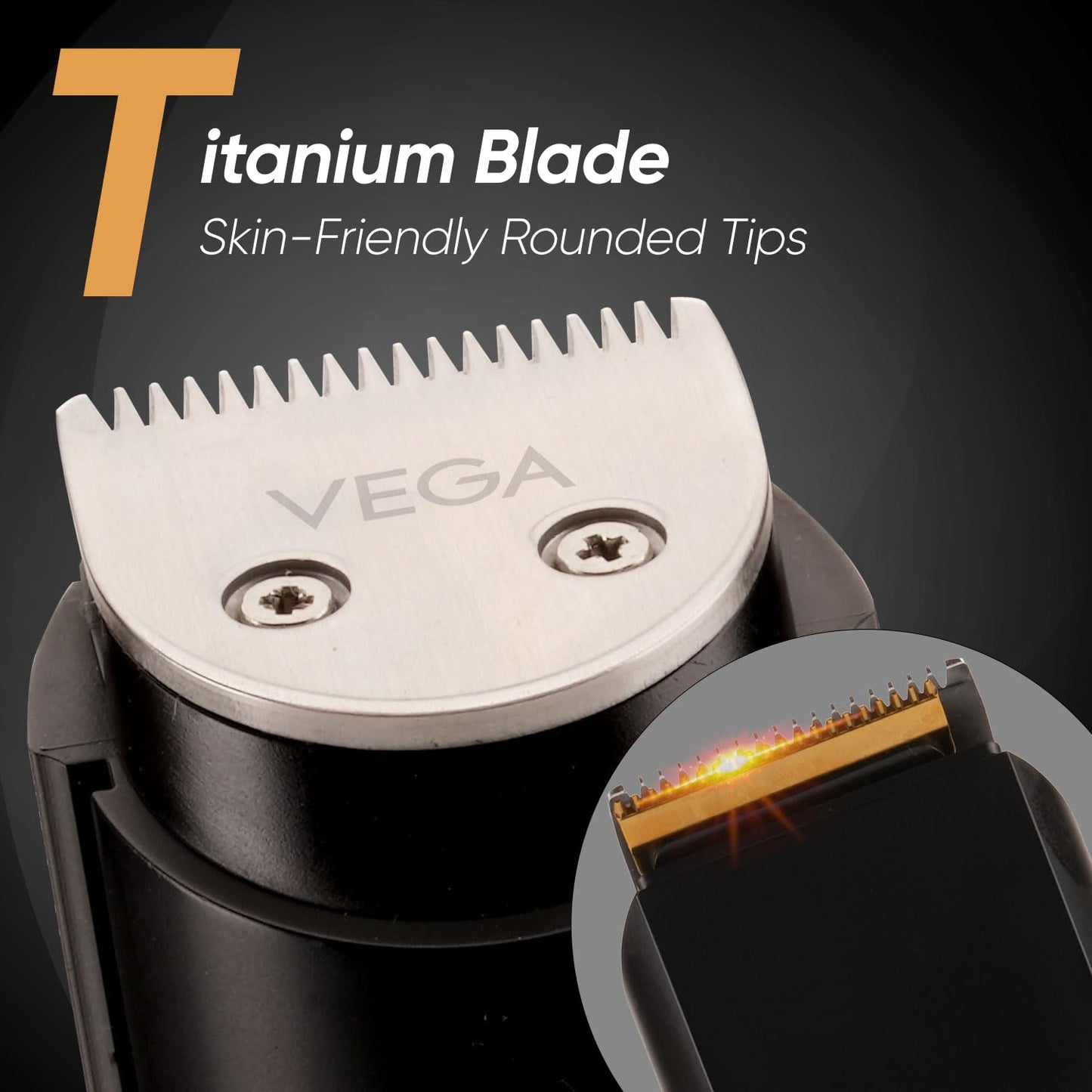 Vega SmartOne S1 Beard Trimmer for Men with AI SmartTrim Technology Titanium Blade, Digital Display, 120 mins Runtime, USB Type C, IPX7 Waterproof & 40 Length Settings, 3 Unique Speed Mode (VHTH-30)