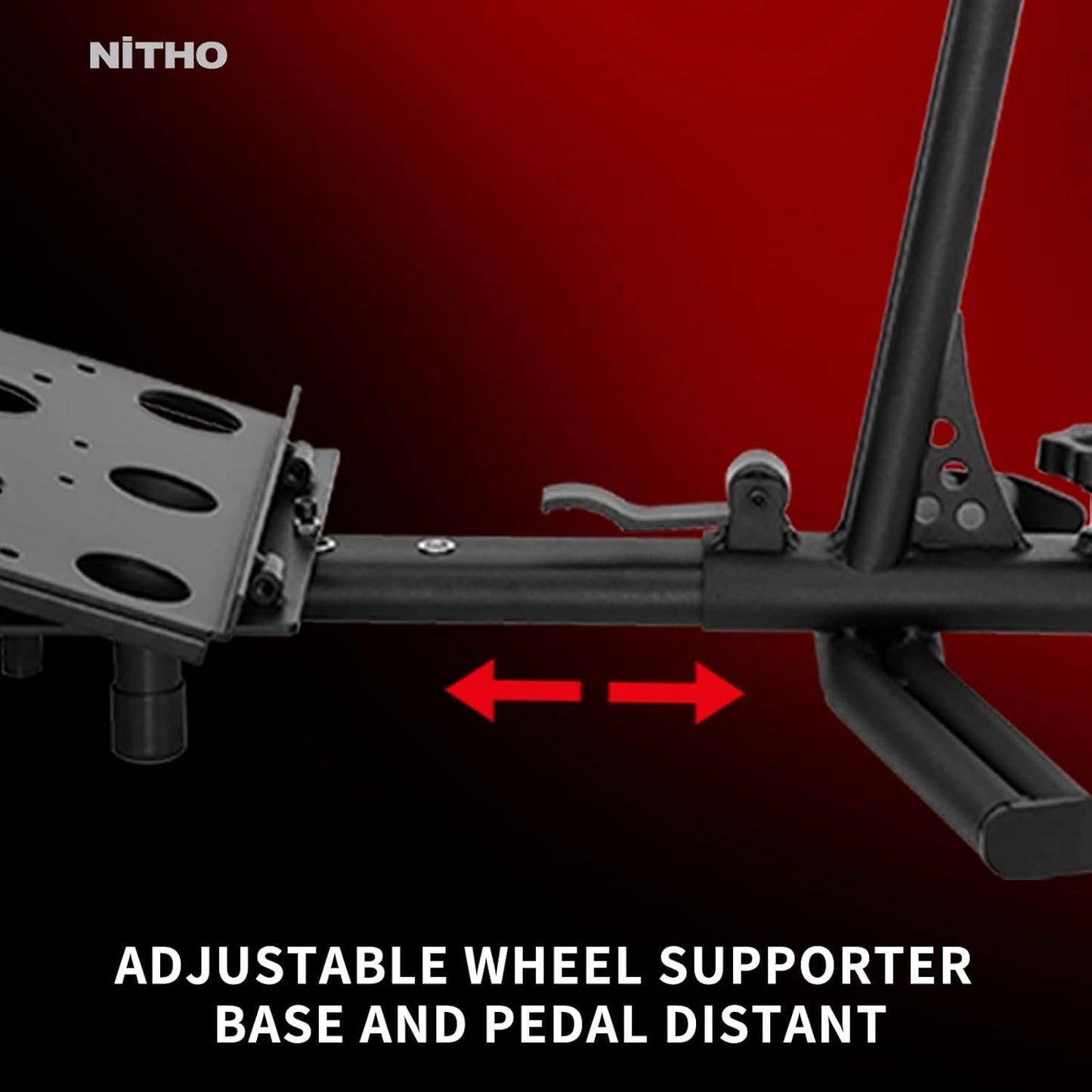 Nitho Alloy Steel RS-2 Drive Pro Stand 3, Adjustable Racing Wheel Gear Shifter Pedal Supporter for Logitech G29/G920/G923/G27/G25 Thrustmaster...