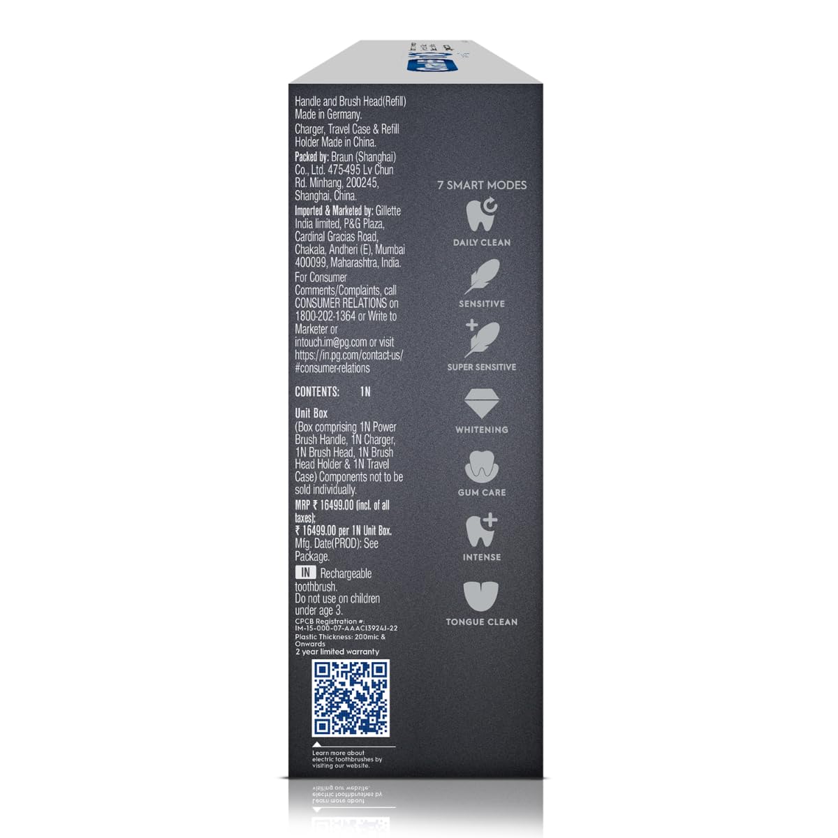 Oral-B iO9 Ultimate Electric Toothbrush, 7 Smart Modes, Pressure Sensor, Interactive Display & AI Personalization, 3hr Quick Charge, 2 Year Warranty by Oral B, IPX7, refill holder,Adult,Black