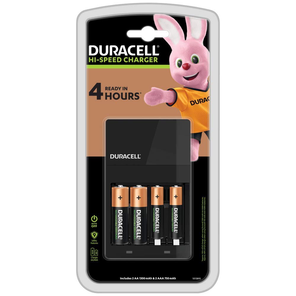 Duracell 4 Hours Battery Charger, 1 Count (Battery not Included)