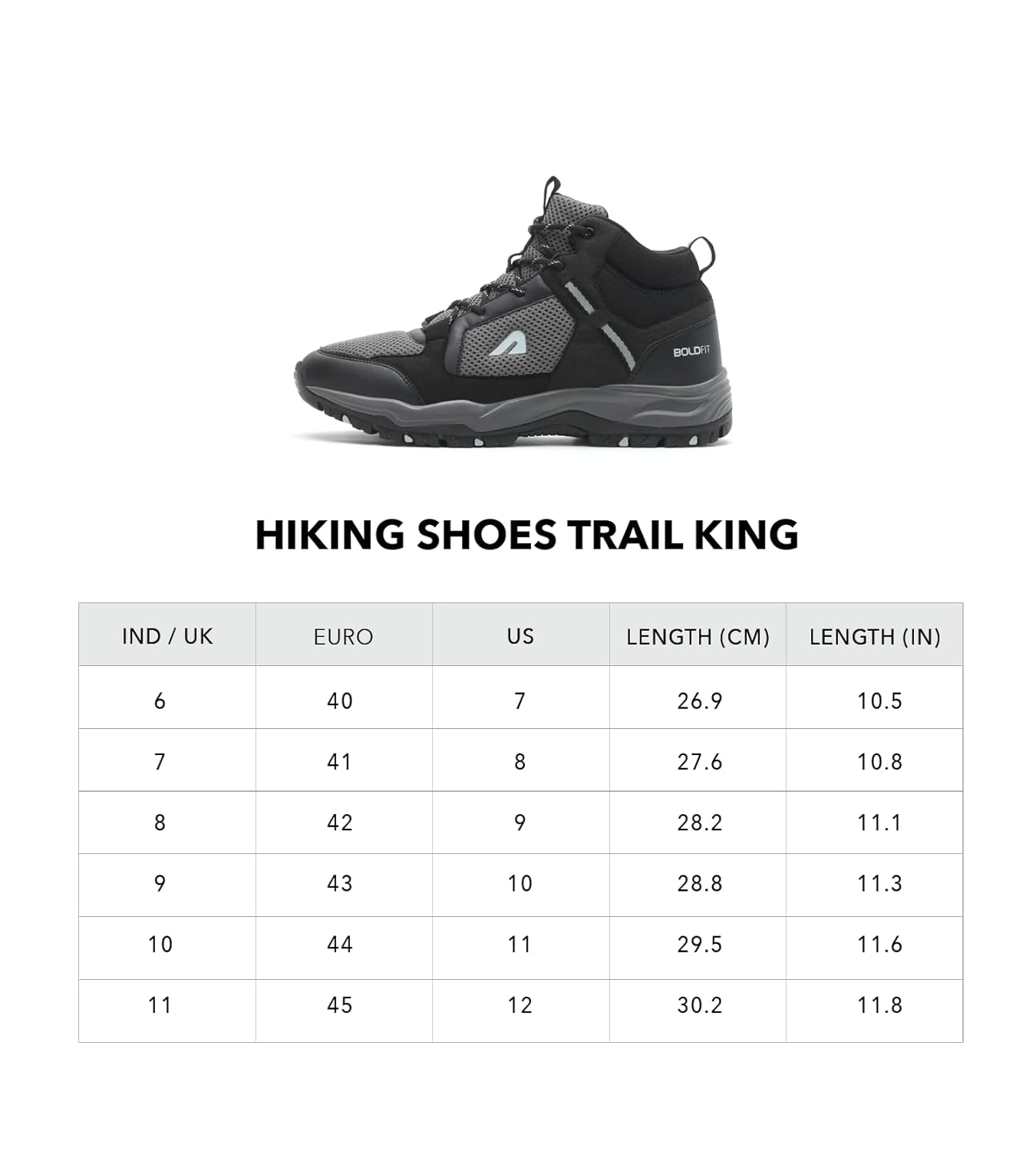 Boldfit Trekking Shoes for Man Outdoor Hiking Shoes for Man High Neck Footwear for Men Anti Skid Trekking Boots Water Repellent for Men Breathable Hiking Boots Riding Shoe for Bikers laceup Biker shoes (ASL)