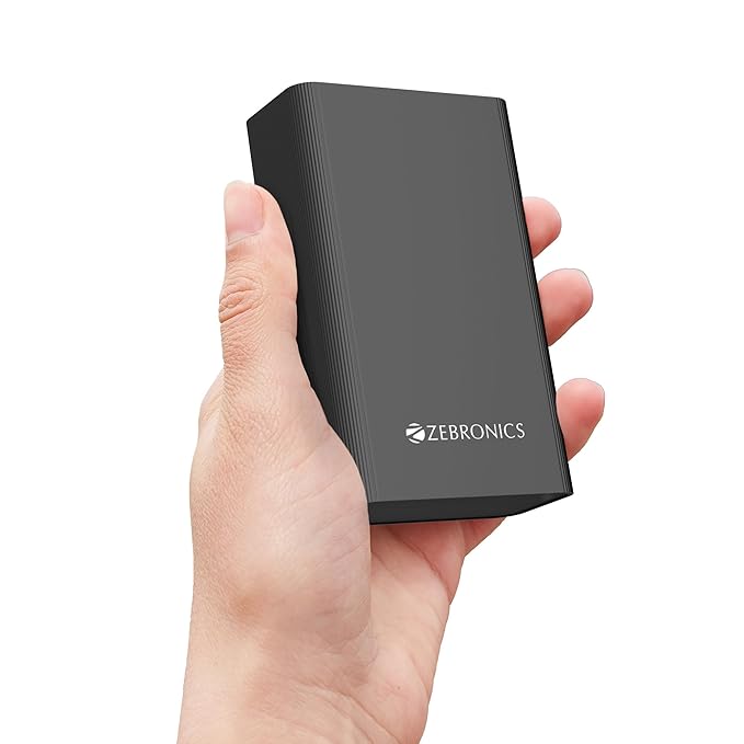ZEBRONICS 20000 mAh Compact Power Bank, 22.5W Super Fast Charging, PD3.0 (PPS), Dual Type-C & USB-A, LED Indicator, Metal Body, for All Mobiles, Tablet & Other Devices EnergiTank 20MR1 (Midnight)  (LUX)