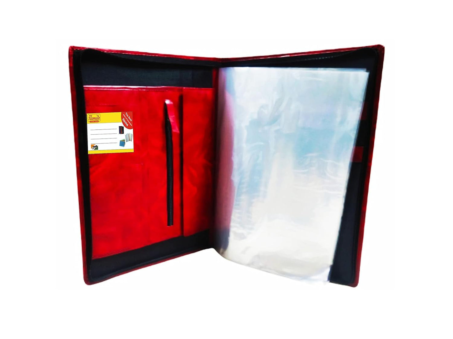 Digismart* Portfolio File Folder No.440-B4 (20 Document Sleeves) / Executive Folder/Conference Folder/Portfolio Chain Bag/Document Bag (B4 or Degree Size: 16 X 11 inch) Red, Brown Color