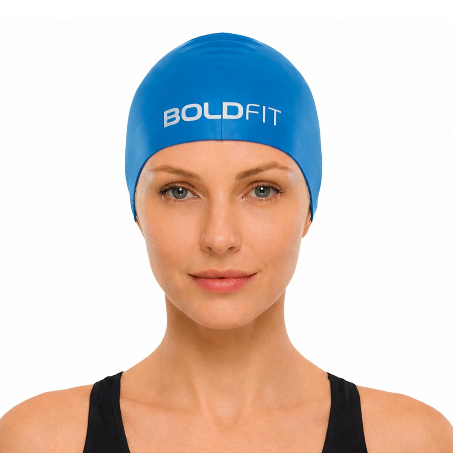 Boldfit Swimming Cap for Men Silicone, for Women Unisex, for Kids Boys & Girls, for Women Long Hair Head Cap Men Silicone Fabric, Easy Fit (ASL)