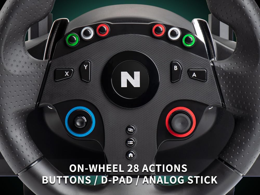 Nitho Drive Pro ONE V24 Gaming Racing Wheel and Pedals, 270 Degree Steering Wheel for PC, PS4, Xbox One, Xbox Series X|S, Switch, Driving Car Simulator - for Arcade Games Only