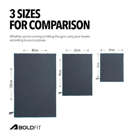 Boldfit Microfiber Gym Towel for Men & Women Ultra Soft for Face Thin Quick Drying Lightweight Towel for Gym, Spa, Swimming, Sweat Absorbent for Men & Women Ultra Super Soft Lightweight Quick Drying (ASL)