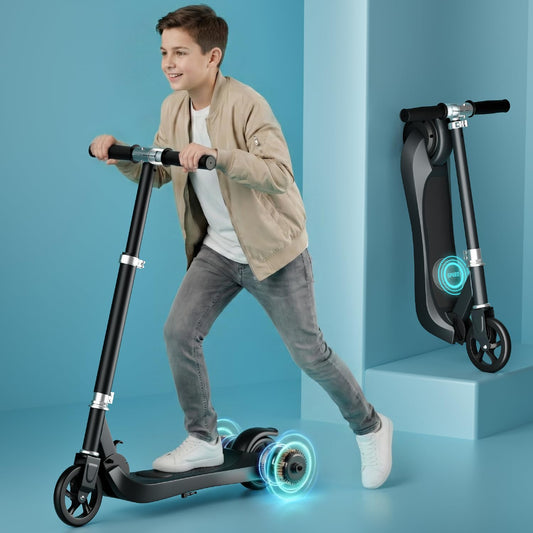 Lifelong Kids Electric Scooter for 6-12 Years Age | with Rechargeable Battery, Adjustable Handle Height & Foldable Design | Safe Kids Scooter with Anti-Slip Deck  (ASL)