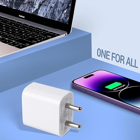 iPhone 20W PD Fast Charger Adapter with 1 Meter Type C to C Data Syn. Cable Compatible with iPhone 16/16 Plus/16 Pro/16 Pro Max, 15/15 Plus/15 Pro/15 Pro Max, Laptop & Other C Type Devices   (LUX)