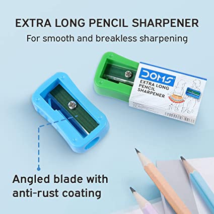 DOMS PENCIL SHARPNER EXTRA LONG 6 PCS BLISTER