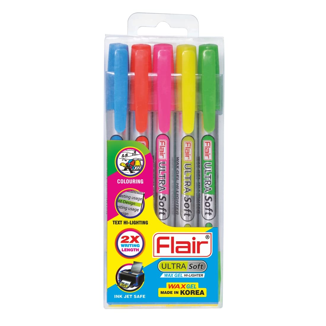 FLAIR Ultra Soft Wax Gel Highlighter ( Pack Of 1 ), Multicolor