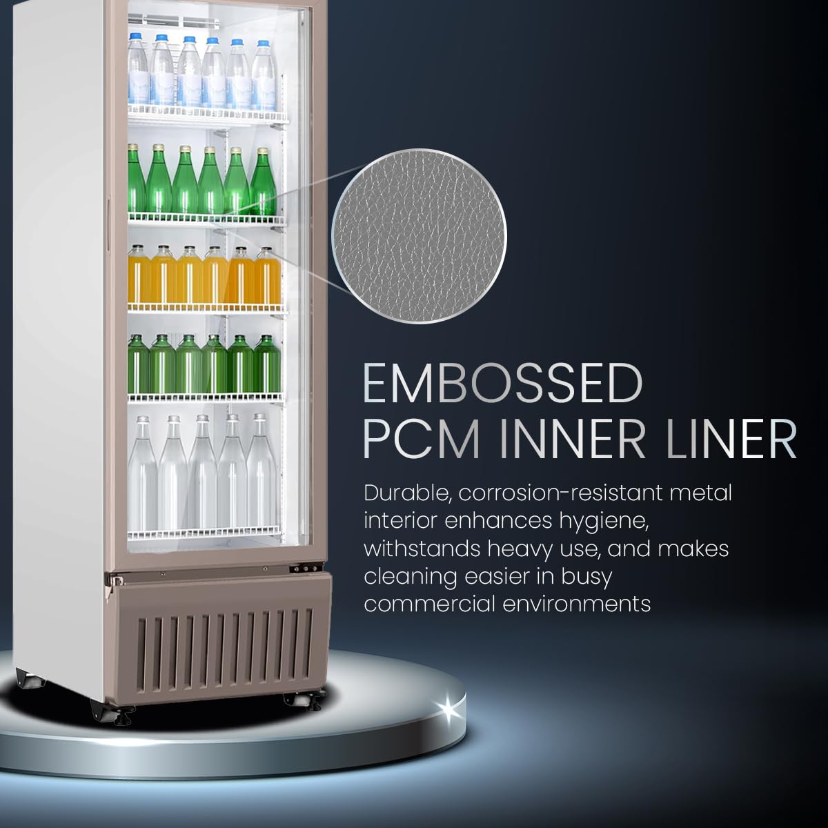 Haier HVC 405 GT5, 5 Star, Touch LED Visi Cooler Glass Door, Adjustable Shelves, Single Door Commercial Refrigerator (360 L, White) (HOF)