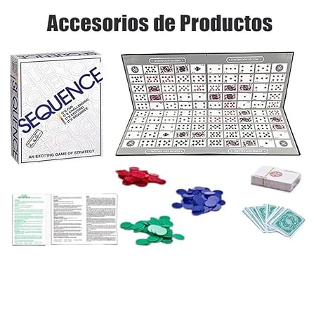 SCOFFCO  Sequence Board Game | Family Card Game for Adults Kids Sequence Game Party & Fun Board Game